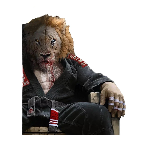 Jiu Jitsu 'Tiger Fighter | Sitting' Vinyl Car Sticker