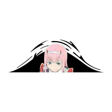 Darling In The Franxx 'Zero Two | Staring' Vinyl Car Peeker Sticker