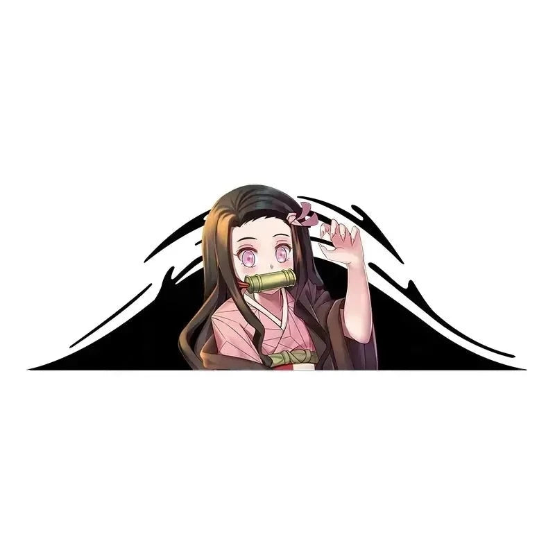 Demon Slayer 'Nezuko | Pretty' Vinyl Car Peeker Sticker