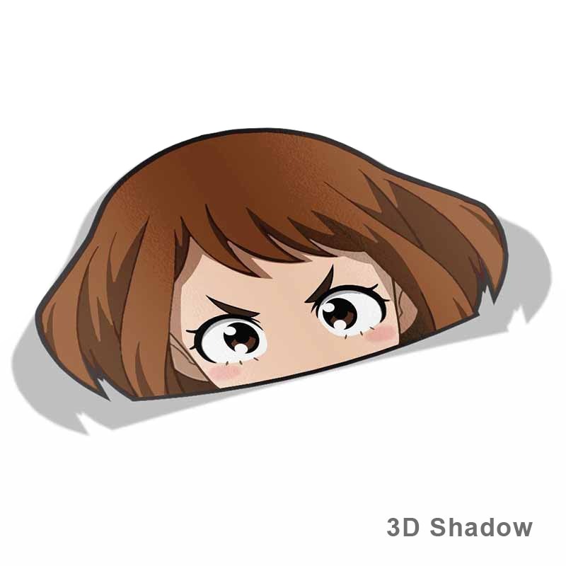 My Hero Academia 'Ochaco | Angry | Shadow' Vinyl Car Peeker Sticker
