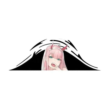 Darling In The Franxx 'Zero Two | Silly' Vinyl Car Peeker Sticker