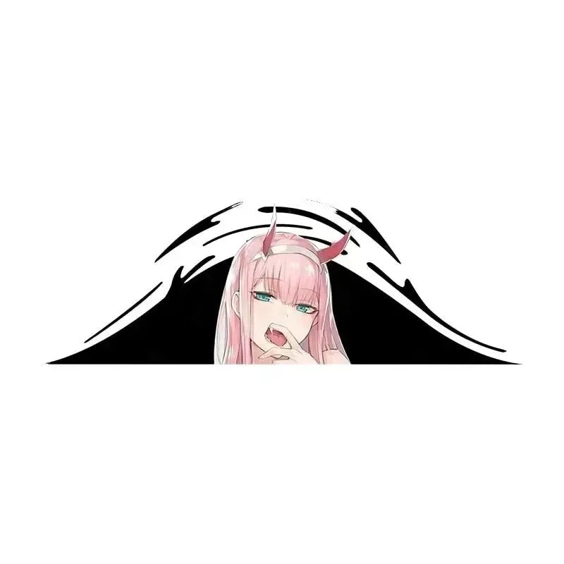 Darling In The Franxx 'Zero Two | Silly' Vinyl Car Peeker Sticker
