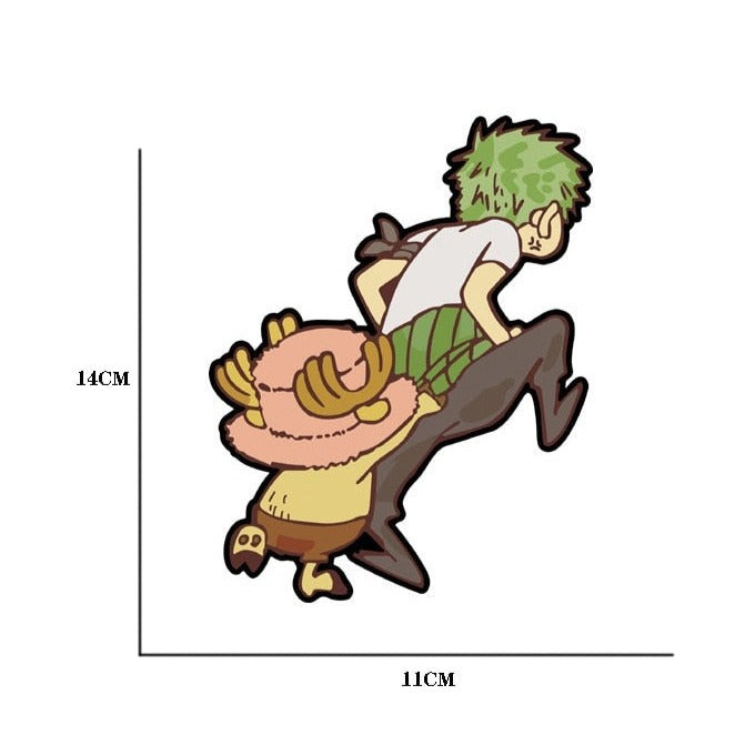 One Piece 'Tony Tony Pulling Roronoa Zoro' Vinyl Car Sticker