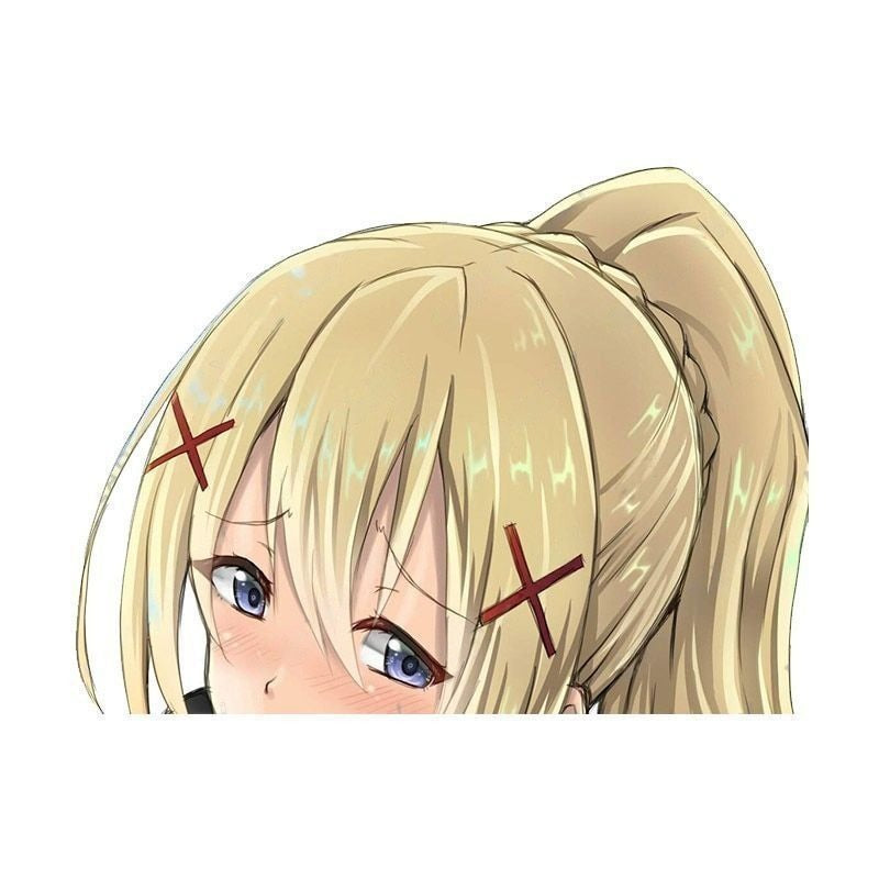 KonoSuba 'Darkness | Shy' Vinyl Car Peeker Sticker