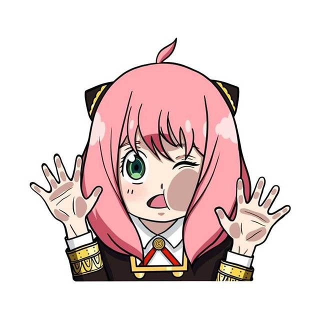 Spy x Family 'Anya | Pressed Face | Wink' Vinyl Car Sticker