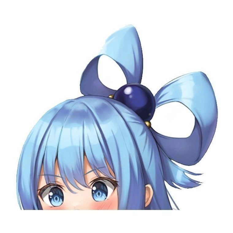 KonoSuba 'Young Aqua | Shocked'  Vinyl Car Peeker Sticker