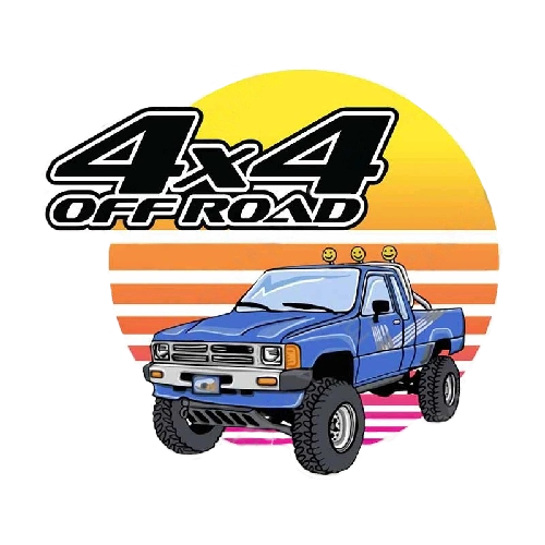 4x4 Off-Road Vehicles 'Blue Pickup Truck' Vinyl Car Sticker