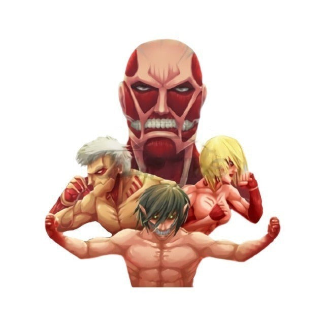 Attack on Titan 'Colossal | Armored | Female | Attack Titan' Vinyl Car Sticker