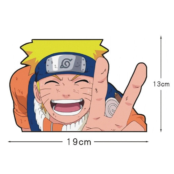 Naruto 'Naruto Uzumaki | Peace Sign' Vinyl Car Peeker Sticker