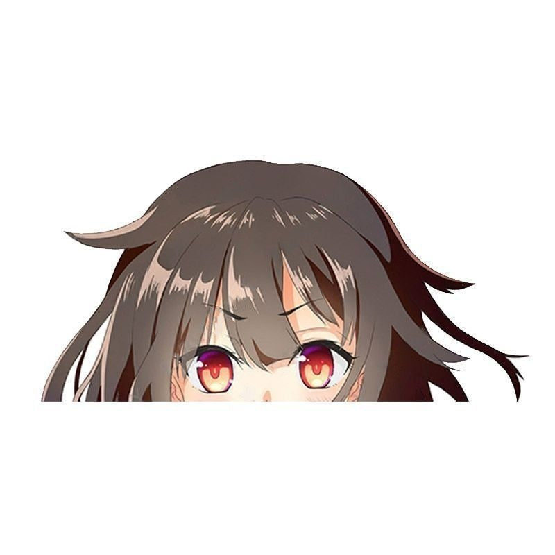 KonoSuba 'Megumin | Fierce' Vinyl Car Peeker Sticker