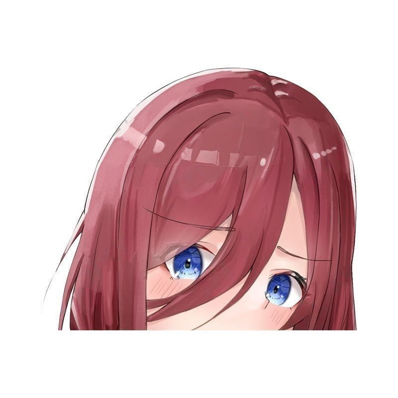 The Quintessential Quintuplets 'Miku | Shocked' Vinyl Car Peeker Sticker