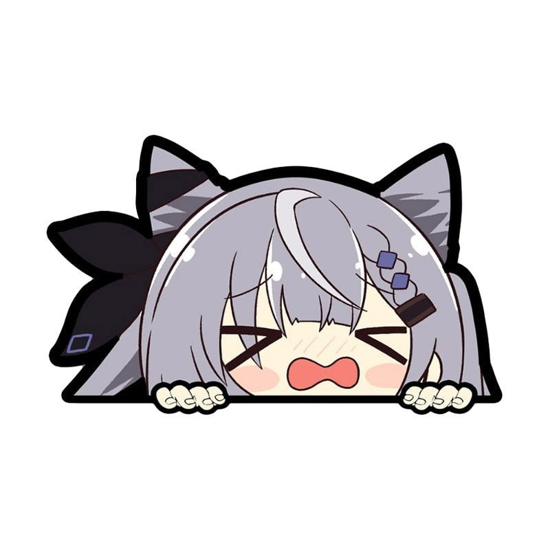 Virtual YouTuber 'Vestia Zeta | Weary' Vinyl Car Peeker Sticker