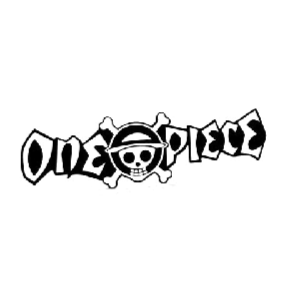 One Piece Font 'Straw Hat Pirate Logo' Vinyl Car Sticker