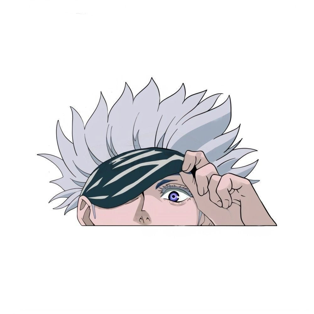 Jujutsu Kaisen 'Satoru | Peeking' Vinyl Car Peeker Sticker