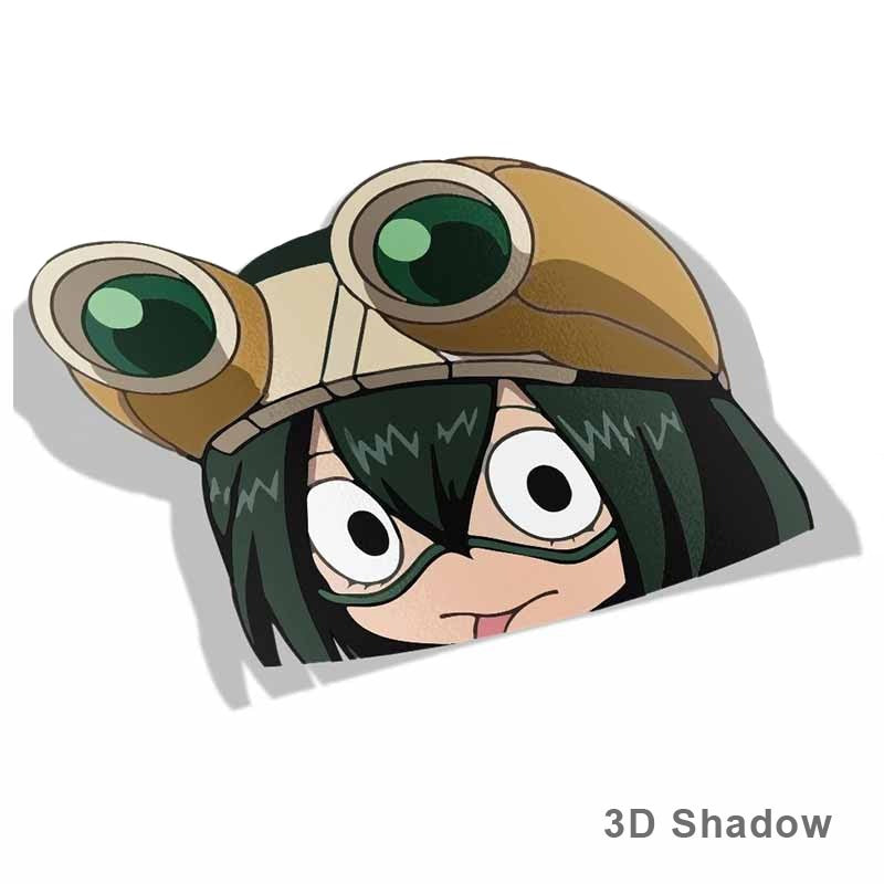 My Hero Academia 'Tsuyu | Goggles | Shadow' Vinyl Car Peeker Sticker
