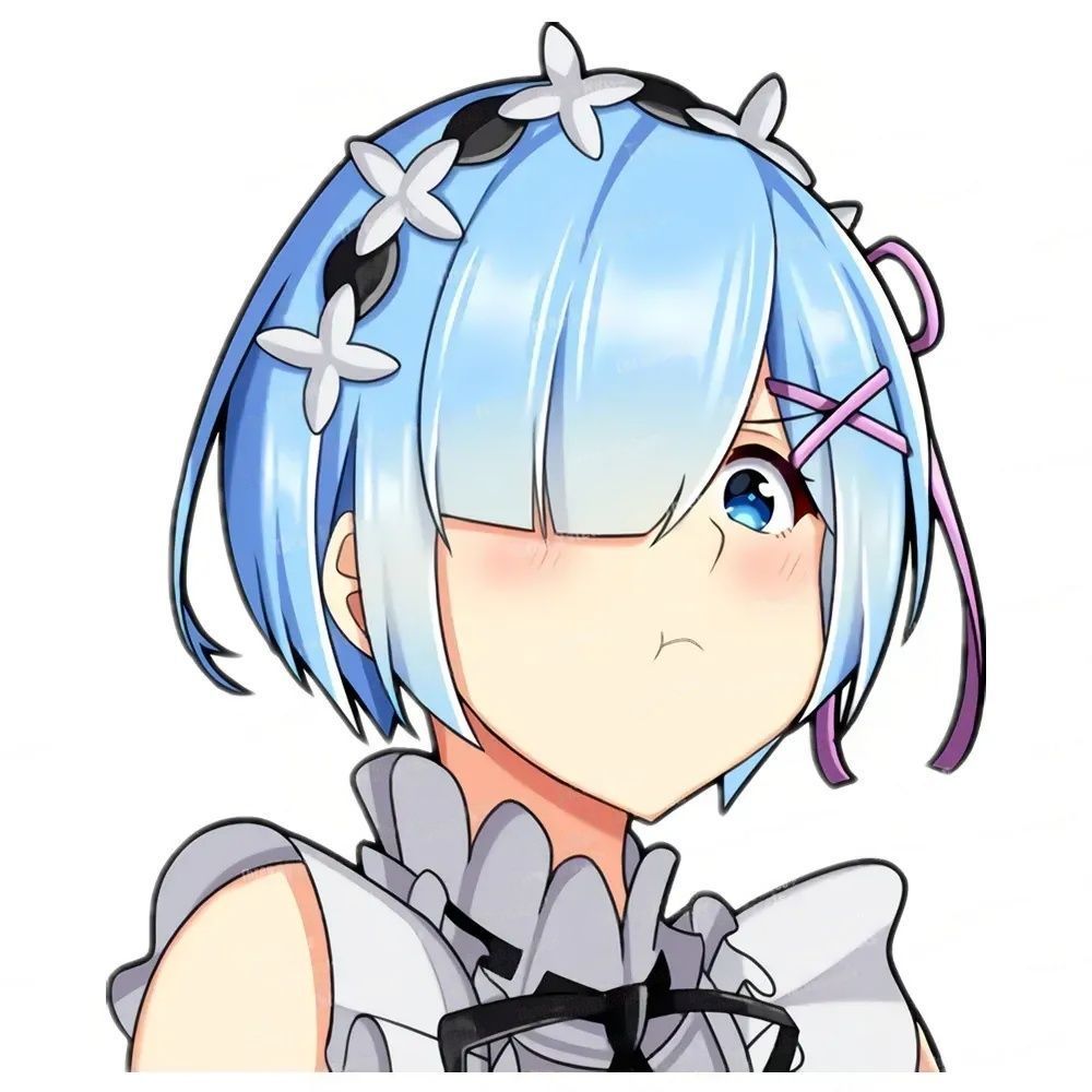 Re:Zero 'Rem | Sky Blue Hair' Vinyl Car Sticker