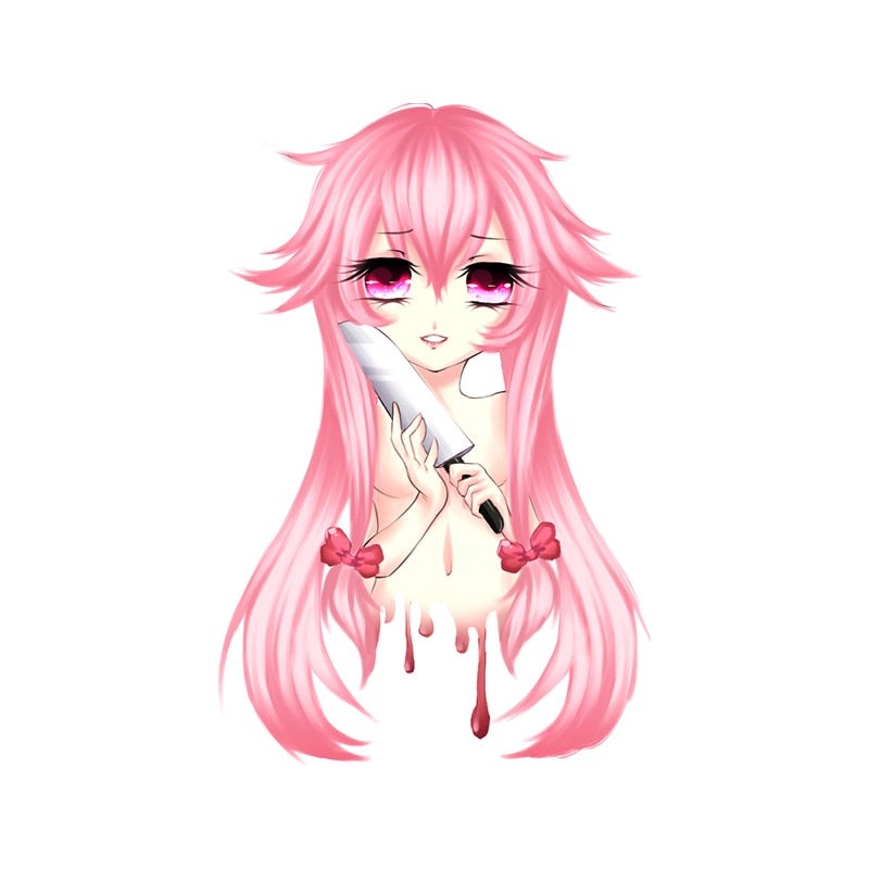 Future Diary 'Yuno Gasai | Sharp Knife' Vinyl Car Sticker