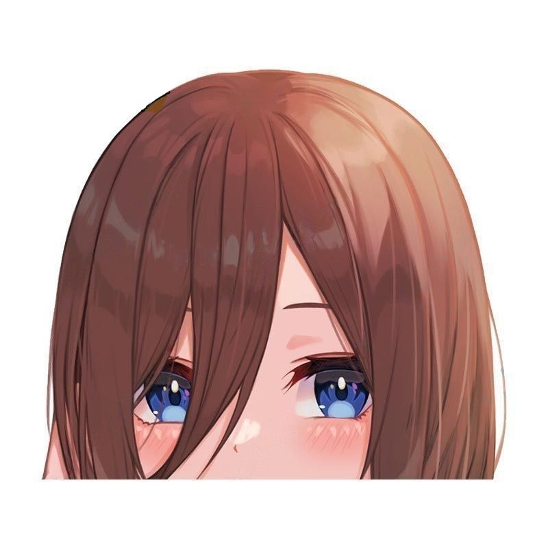 The Quintessential Quintuplets 'Miku | Puffy Eyes' Vinyl Car Peeker Sticker