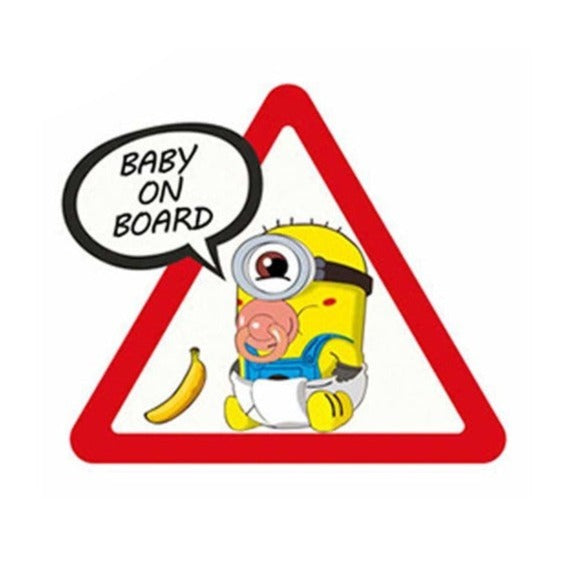 Despicable Me 'Minion | Pacifier | Baby On Board | Warning Sign' Vinyl Car Sticker