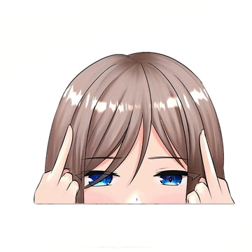 The Quintessential Quintuplets 'Miku | F U' Vinyl Car Peeker Sticker