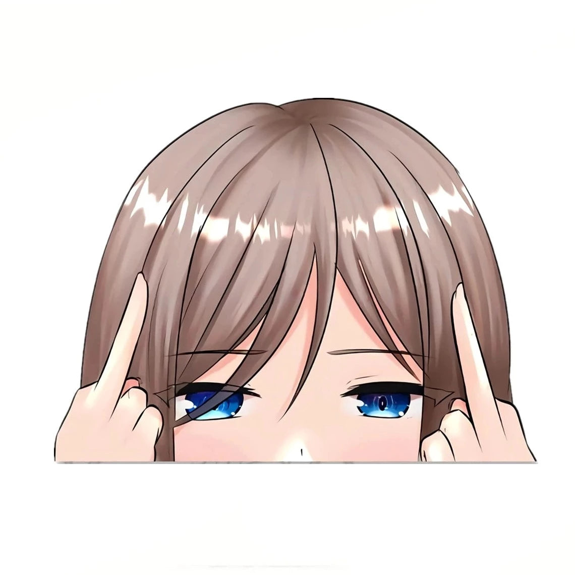 The Quintessential Quintuplets 'Miku | F U' Vinyl Car Peeker Sticker