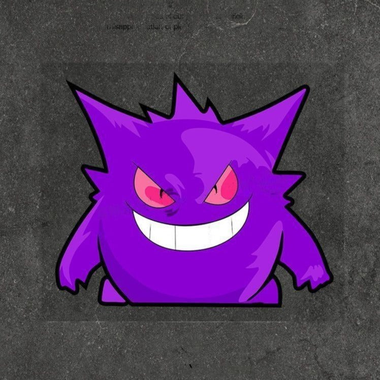 Pokemon 'Purple Gengar | Staring' Vinyl Car Peeker Sticker