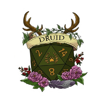 Dungeons & Dragons 'Druid Dice' Vinyl Car Sticker