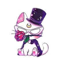 Sailor Moon 'Artemis | Magician | Rose In Mouth' Vinyl Car Sticker