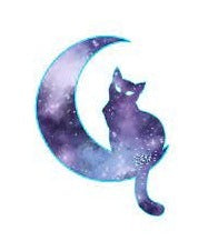 Cute 'Moon Cat | Sitting' Vinyl Car Sticker