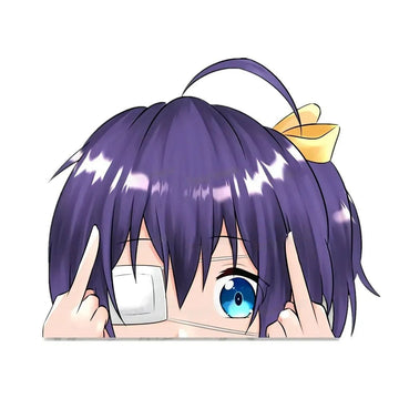 ChÅ«-2 'Rikka Takanashi | F U' Vinyl Car Peeker Sticker