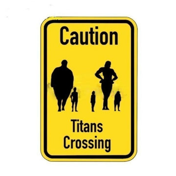 Attack on Titan 'Caution Titans Crossing' Vinyl Car Sticker