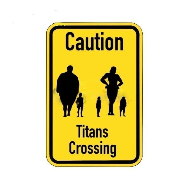 Attack on Titan 'Caution Titans Crossing' Vinyl Car Sticker