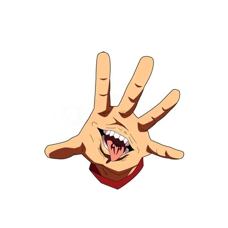 Jujutsu Kaisen 'Yuji Itadori | Hand Mouth' Vinyl Car Sticker
