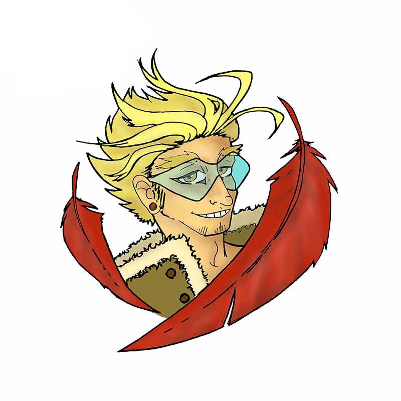 My Hero Academia 'Hawks | Red Feathers' Vinyl Car Peeker Sticker