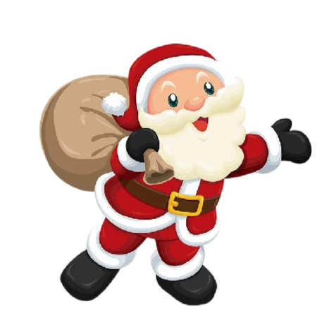 Christmas 'Santa Claus | Carrying Bag' Vinyl Car Sticker