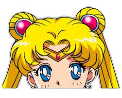 Sailor Moon 'Usagi | Courageous' Vinyl Car Peeker Sticker