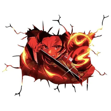 Demon Slayer 'Tanjiro | Fierce' Car Window Vinyl Sticker