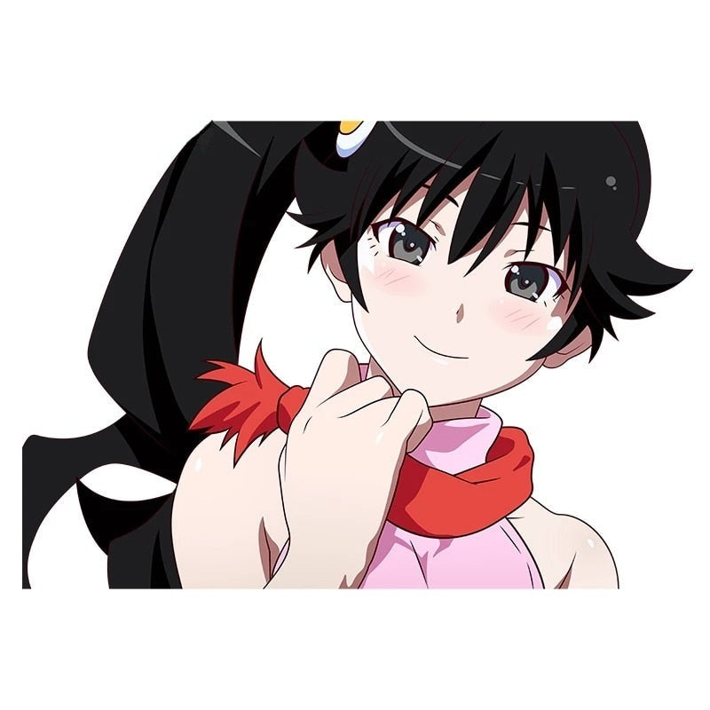 Monogatari Series 'Karen Araragi | Blushed' Vinyl Car Peeker Sticker