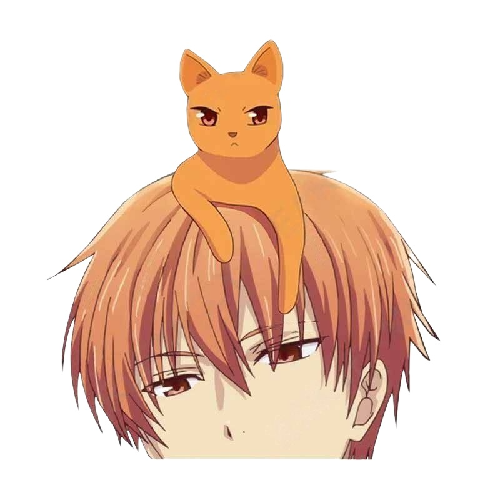 Fruits Basket 'Kyo And Cat | Tired' Vinyl Car Peeker Sticker