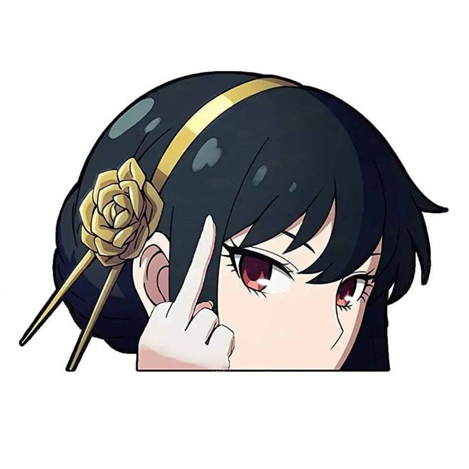 Spy x Family 'Yor Forger | F U' Vinyl Car Peeker Sticker