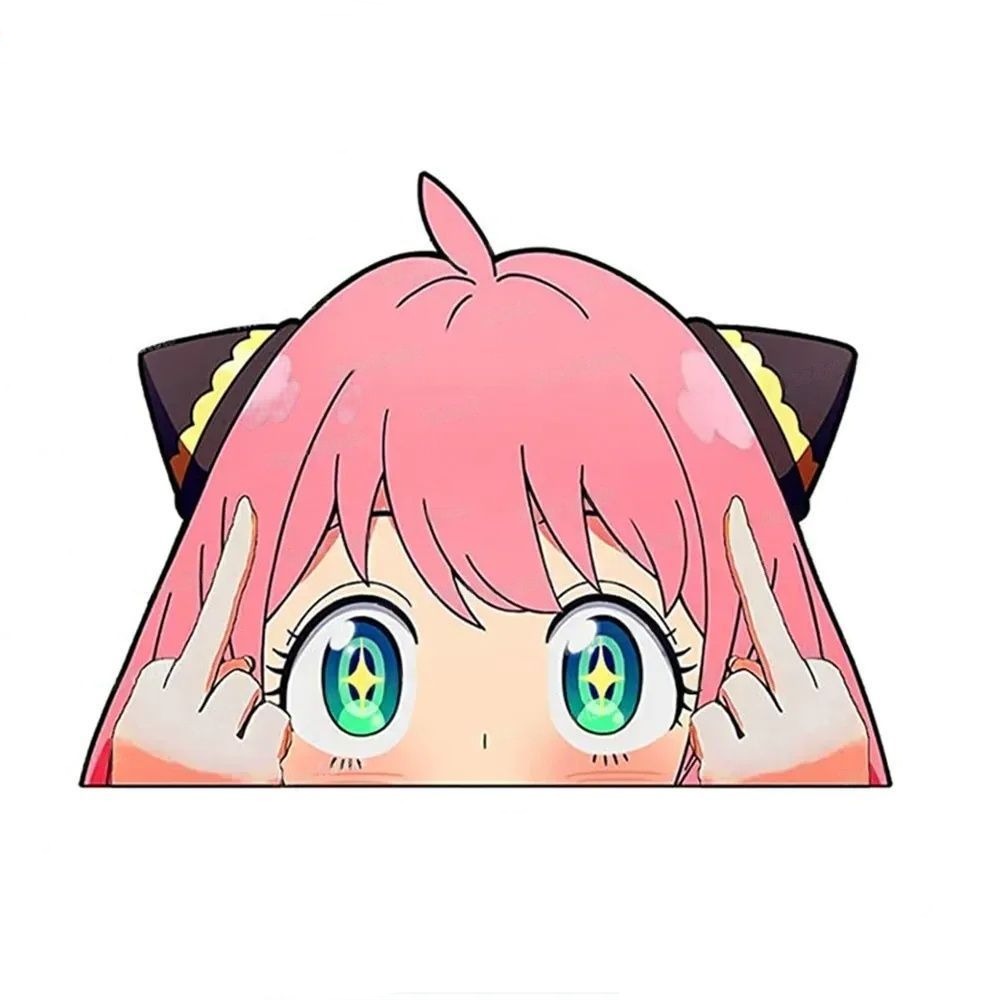 Spy x Family 'Anya Forger | F U' Vinyl Car Peeker Sticker