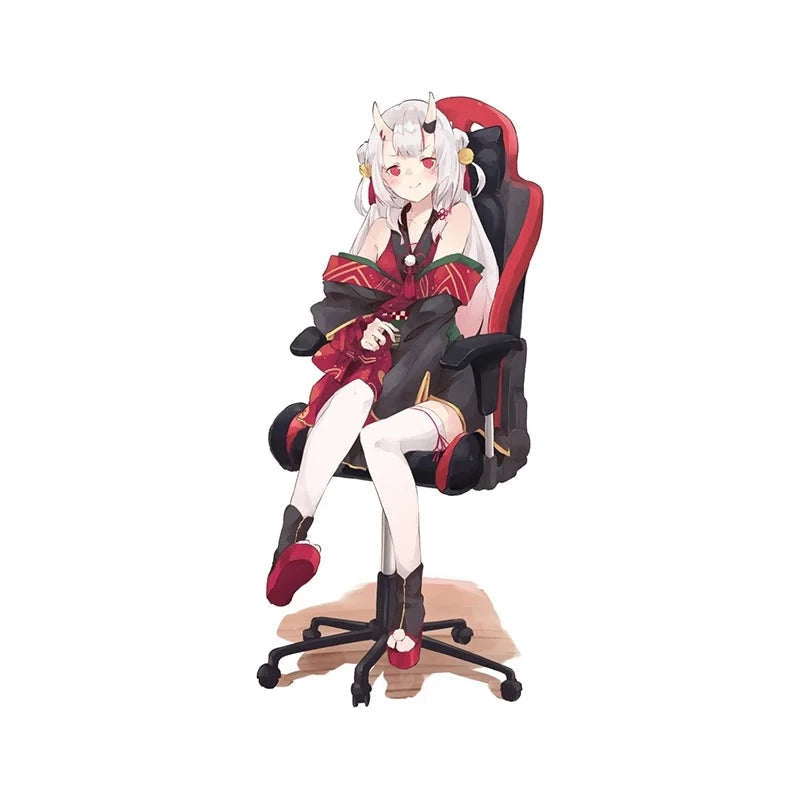 Virtual YouTuber 'Nakiri Ayame | Sitting on Chair' Vinyl Car Sticker