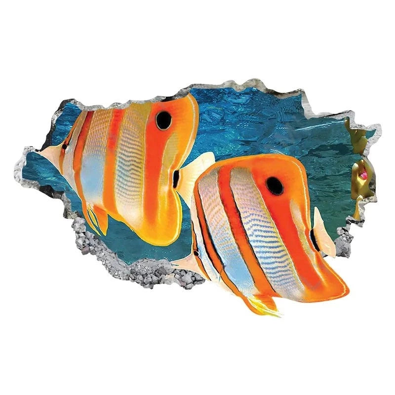 Smashed Hole 'Copperband Butterflyfish' Vinyl Car Sticker