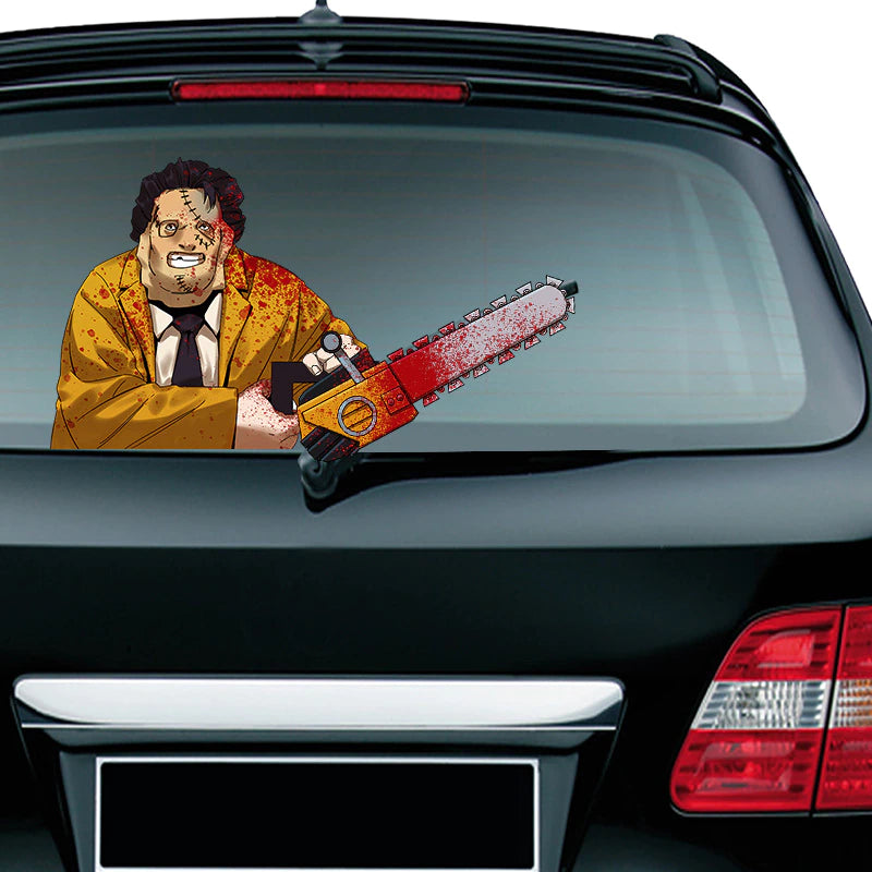 The Texas Chainsaw Massacre 'Leatherface' Vinyl Car Wiper Sticker