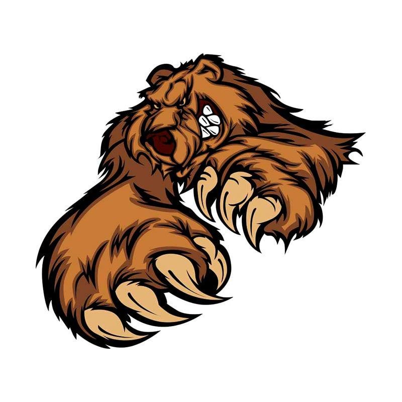 Brown Bear 'Angry' Vinyl Car Sticker