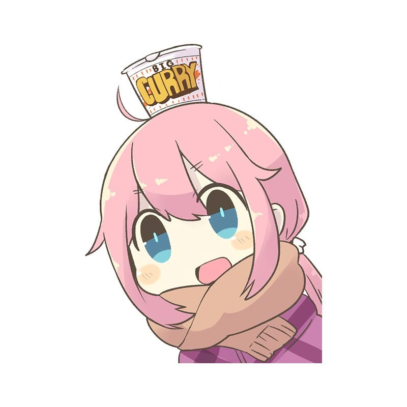 Laid-Back Camp 'Nadeshiko | Curry Cup' Vinyl Car Peeker Sticker