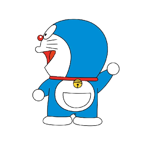 Doraemon 'Raised Hand | Left' Vinyl Car Sticker