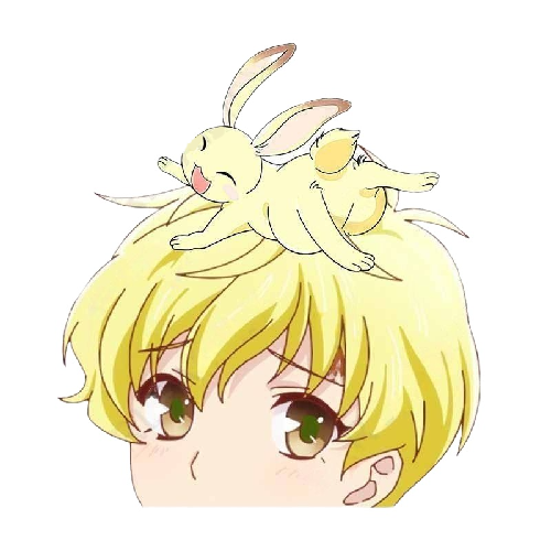 Fruits Basket 'Momiji | Happy Bunny' Vinyl Car Peeker Sticker