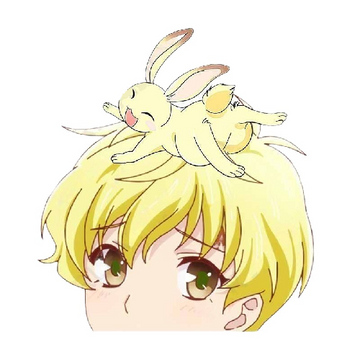 Fruits Basket 'Momiji | Happy Bunny' Vinyl Car Peeker Sticker