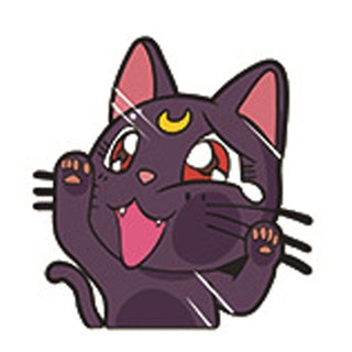 Sailor Moon 'Luna | Amazed' Vinyl Car Peeker Sticker